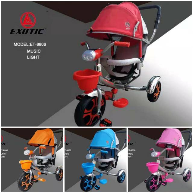 TRICYCLE/SEPEDA RODA TIGA ANAK ET-8806 EXOTIC