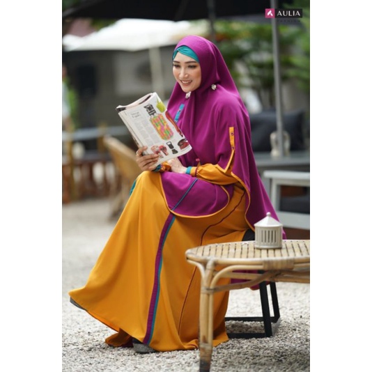 GAMIS AULIA AGHNIA MUSTARD BURGUNDI TERBARU