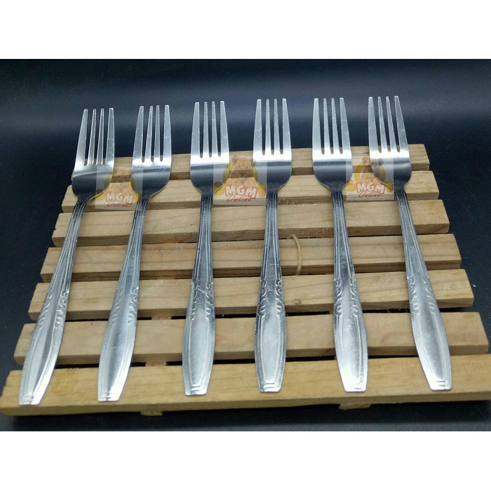 Garpu Makan Warteg Stainless Steel per 6pc - Garpu Makan Stainless