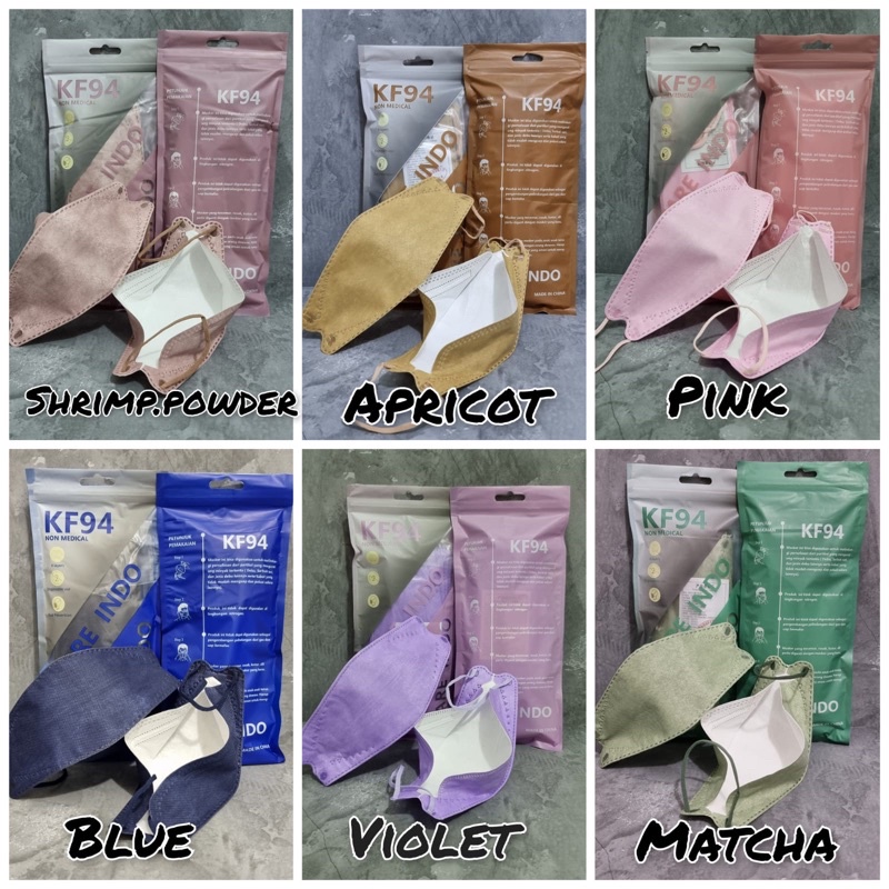masker kf94 careindo 4ply kemenkes isi 10 pcs