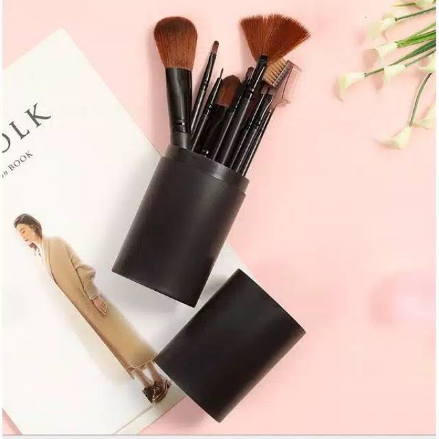 KUAS SET TABUNG MAKE UP 12 IN 1/SET BRUSH MAKE UP