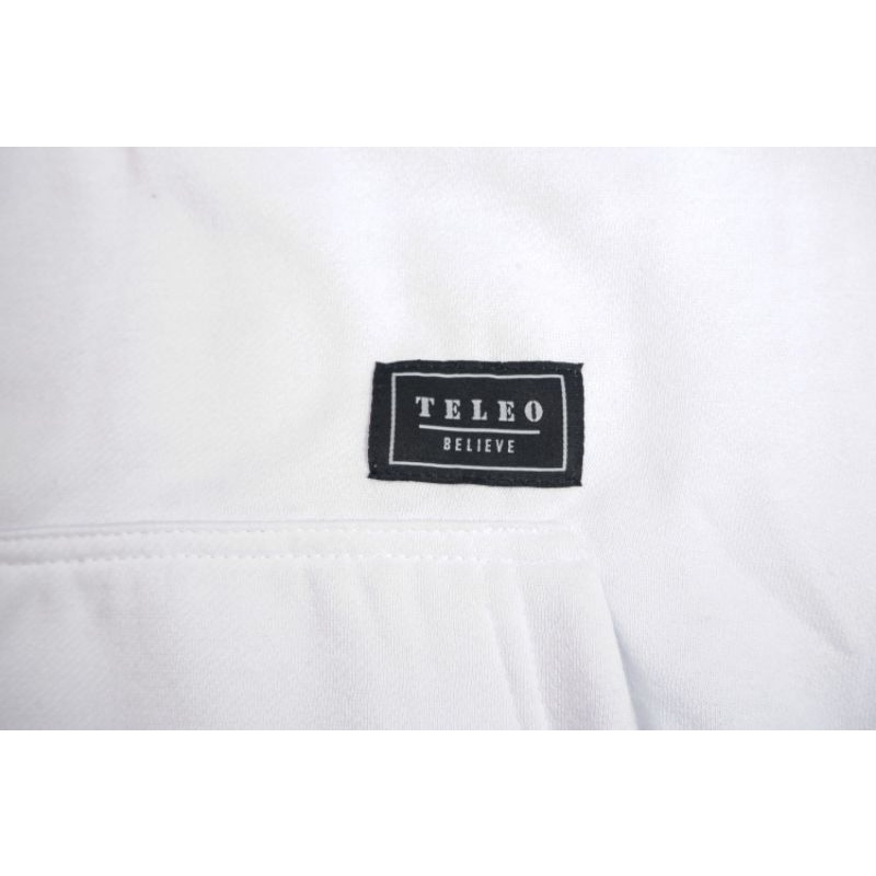 TELEO BELIEVE HOODIE AUSTIN WHITE BLACK