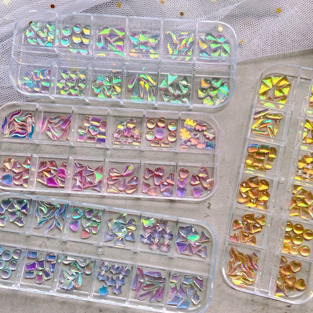 AUGUSTINA Augustina Dekorasi Nail Art Korea Cinta Hati Bentuk Tidak Teratur Beruang Perhiasan Kuku DIY