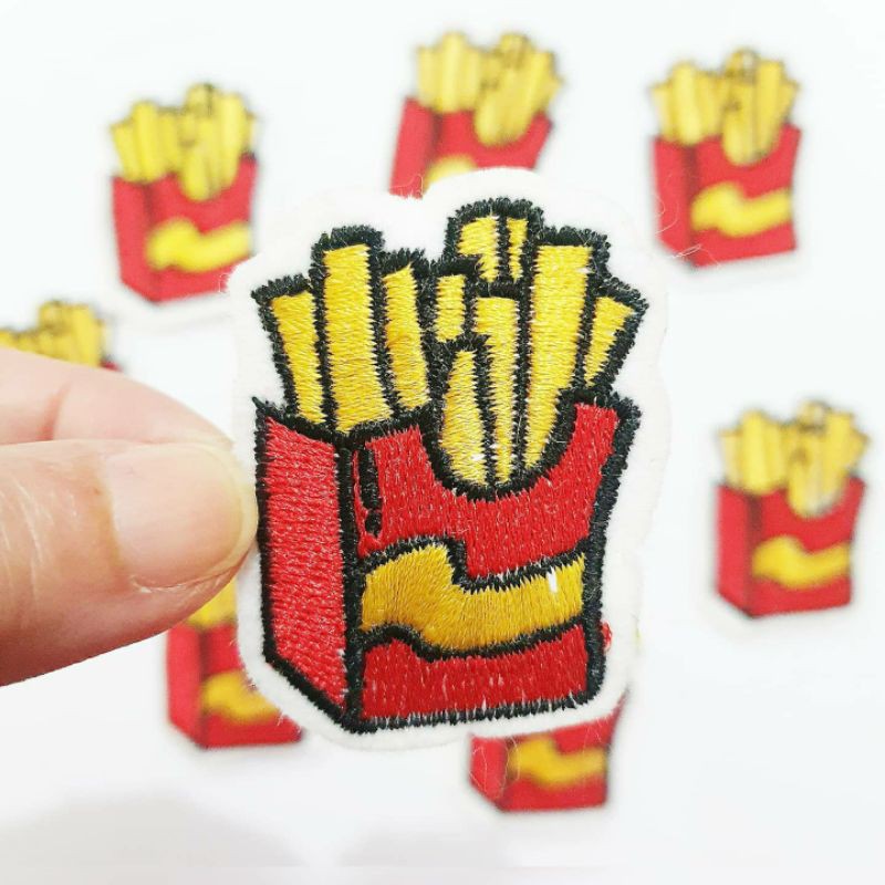 Patch Iron Bordir French Fries