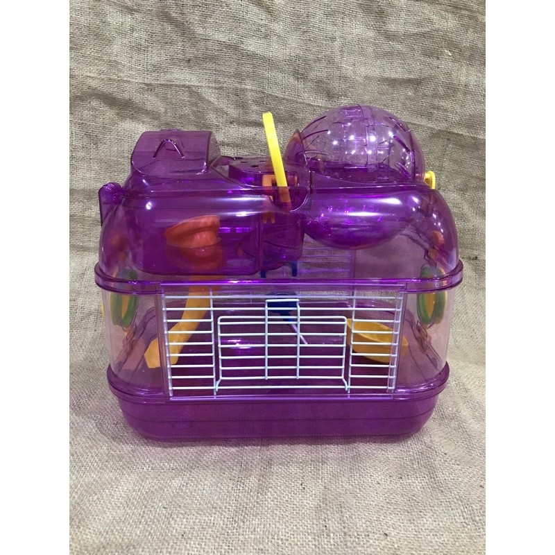 Kandang hamster tingkat plus bola-Ph524 ungu