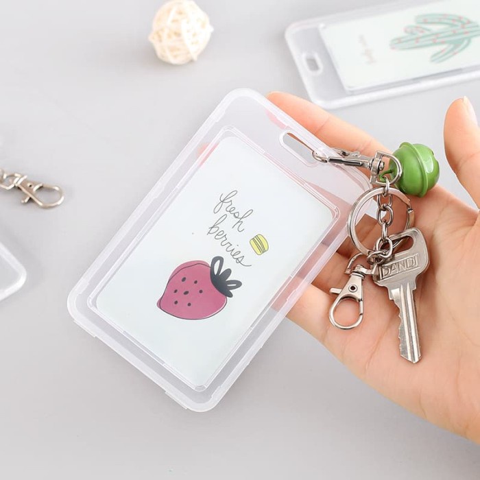 

READY Tempat Kartu / ID Card Holder Bening Ukuran Normal TERBARU