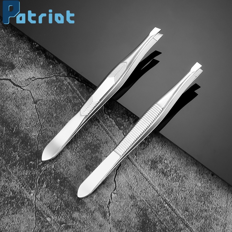 2pcs / Set Pinset Alis Portable Bahan Stainless Steel Warna Silver