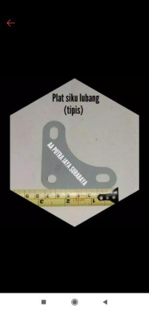Tatakan Siku Lubang Alas 4 Cm X 4 Cm Plaatik