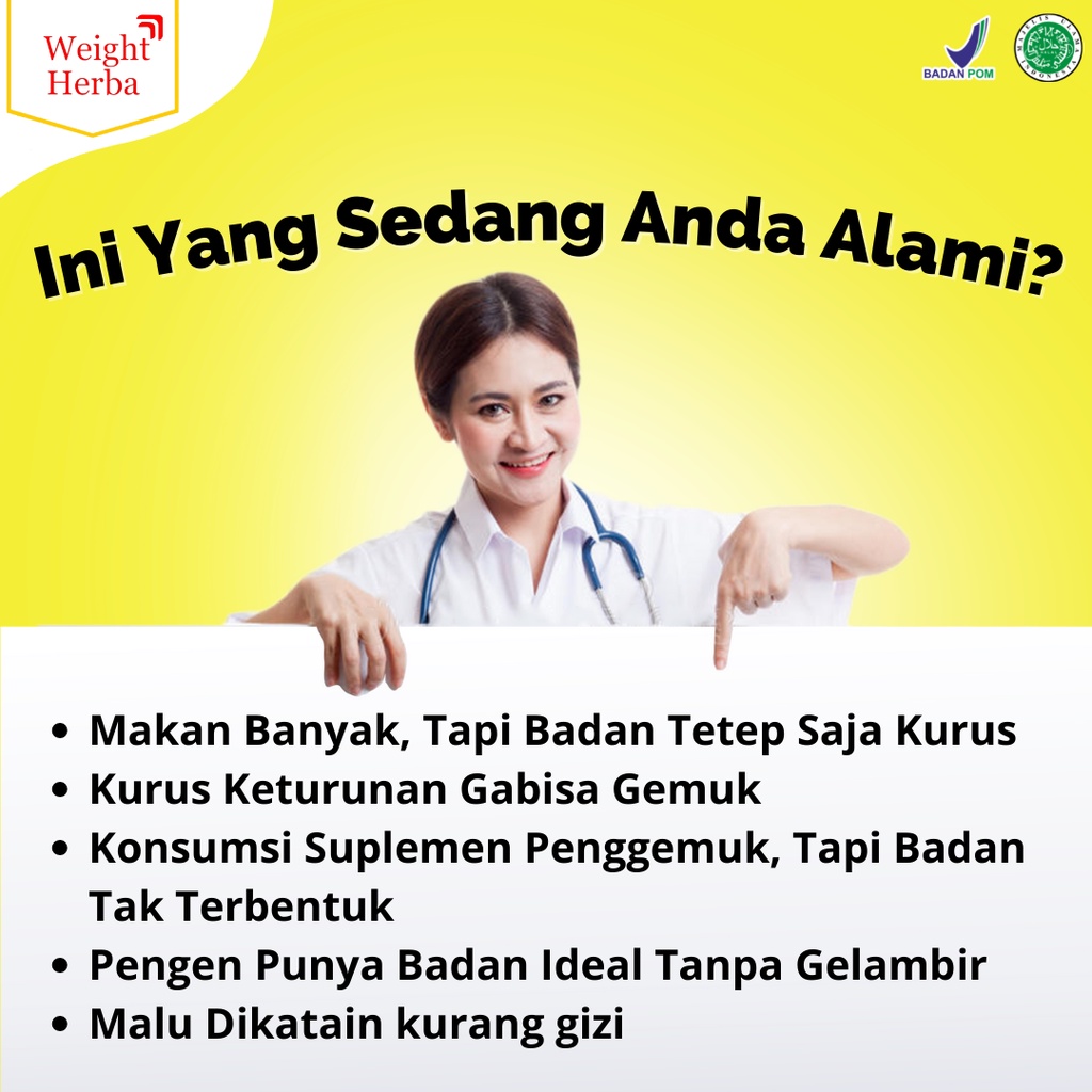 Weight Herba - 100% Original Asli Susu Penggemuk Badan - Penamabah Berat Badan &amp; Peningkatan Nafsu Makan Isi 200gr