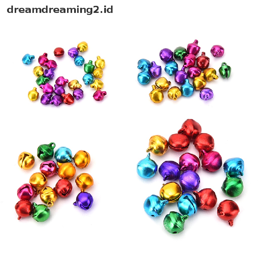 100pcs / Set Lonceng Kecil Warna-Warni Untuk Dekorasi Liontin / Kerajinan DIY