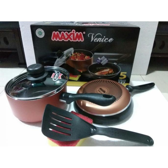 PROMO MAXIM VENICE SET / PANCI TEFLON / FRY PAN TEFLON PERALATAN DAPUR