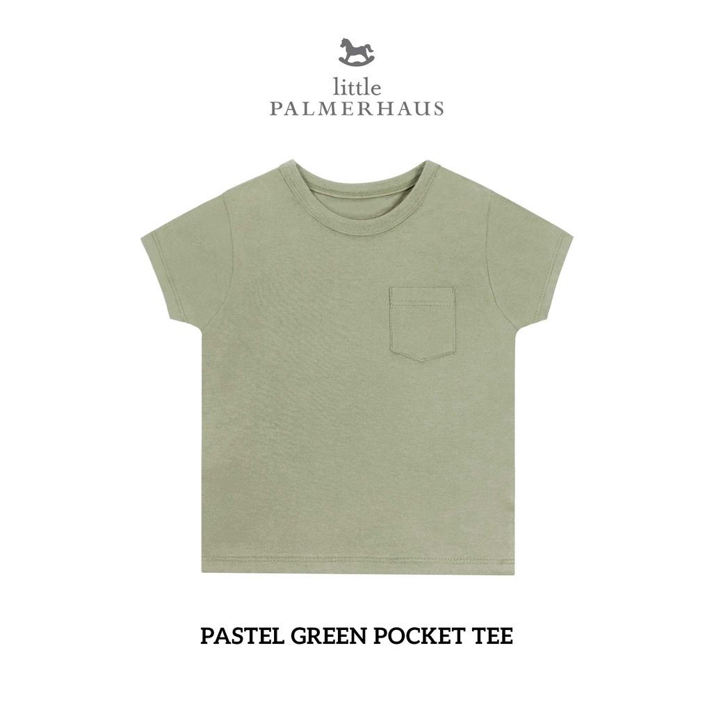 Little Palmerhaus Pocket Tee Short, Button Cotton Shirt Short(Kaos Celana Pendek Bayi &amp; Anak) 4-6 Tahun