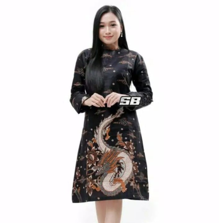 New Arrival Distro Batik Tunik Wanita Bordir Sogan Hrb026 Batikaf Notoarto