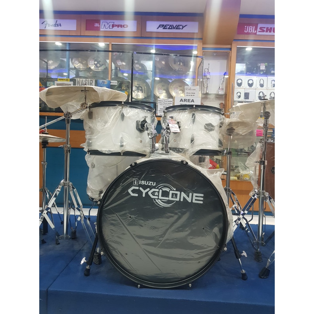 ISUZU CYCLONE PVC 5 White Drum Set + Stick