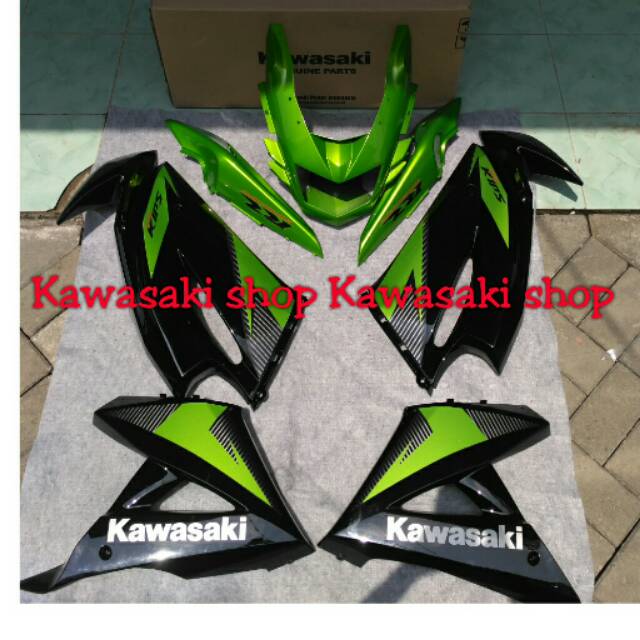 cover body fairing ninja rr new full set hijau original kawasaki dan body belakang ninja rr hijau
