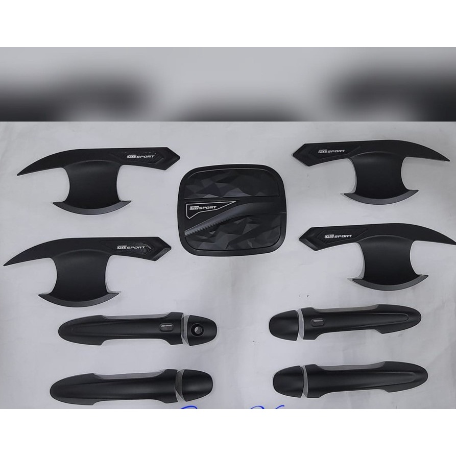 Outer handle tank cover bensin GR sport hitam doff all new Fortuner