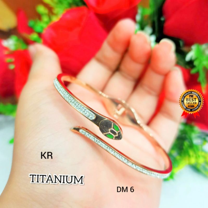 *COD*|| Gelang Bangkok TITANIUM Rosegold varian motif Remaja TIDAK LUNTUR, TIDAK BERKARAT