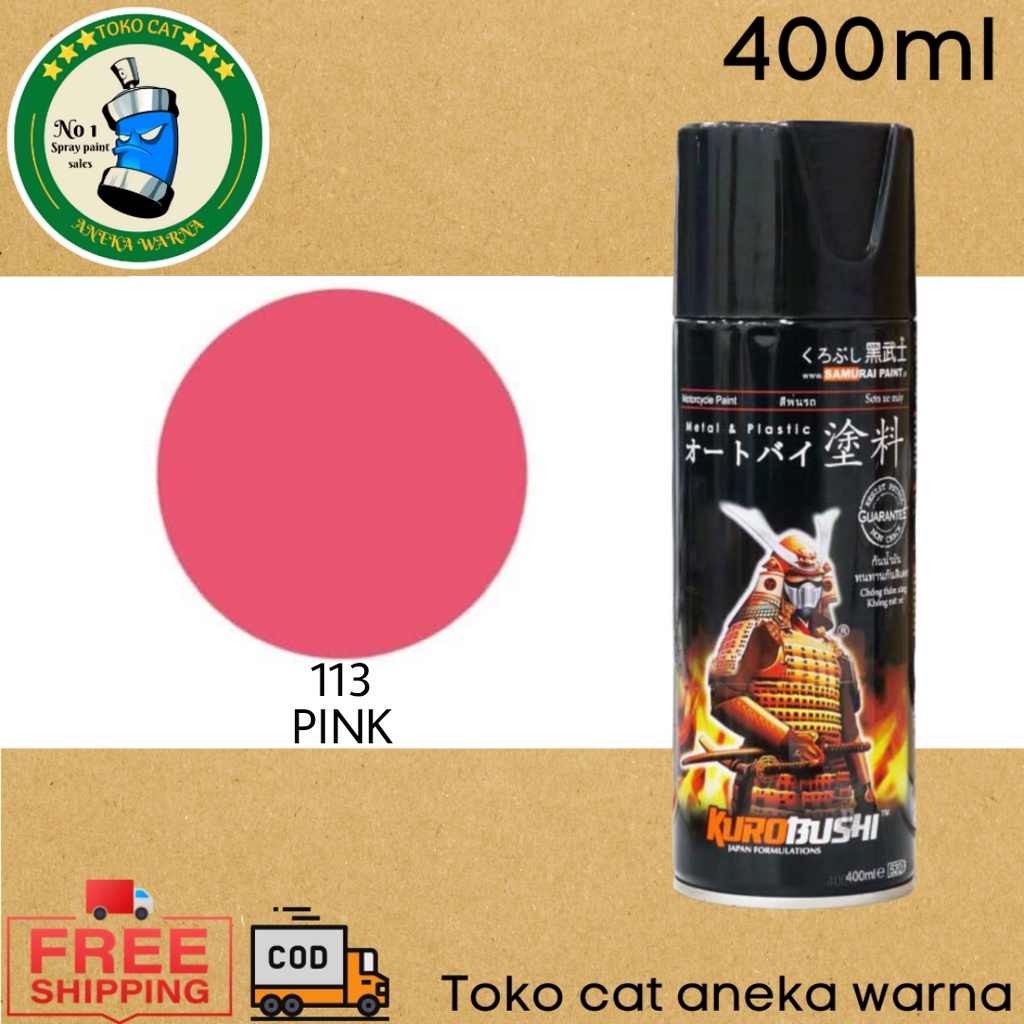 SAMURAI PAINT PINK 113 400ml CAT SEMPROT SPRAY PAINT PILOX PILOK