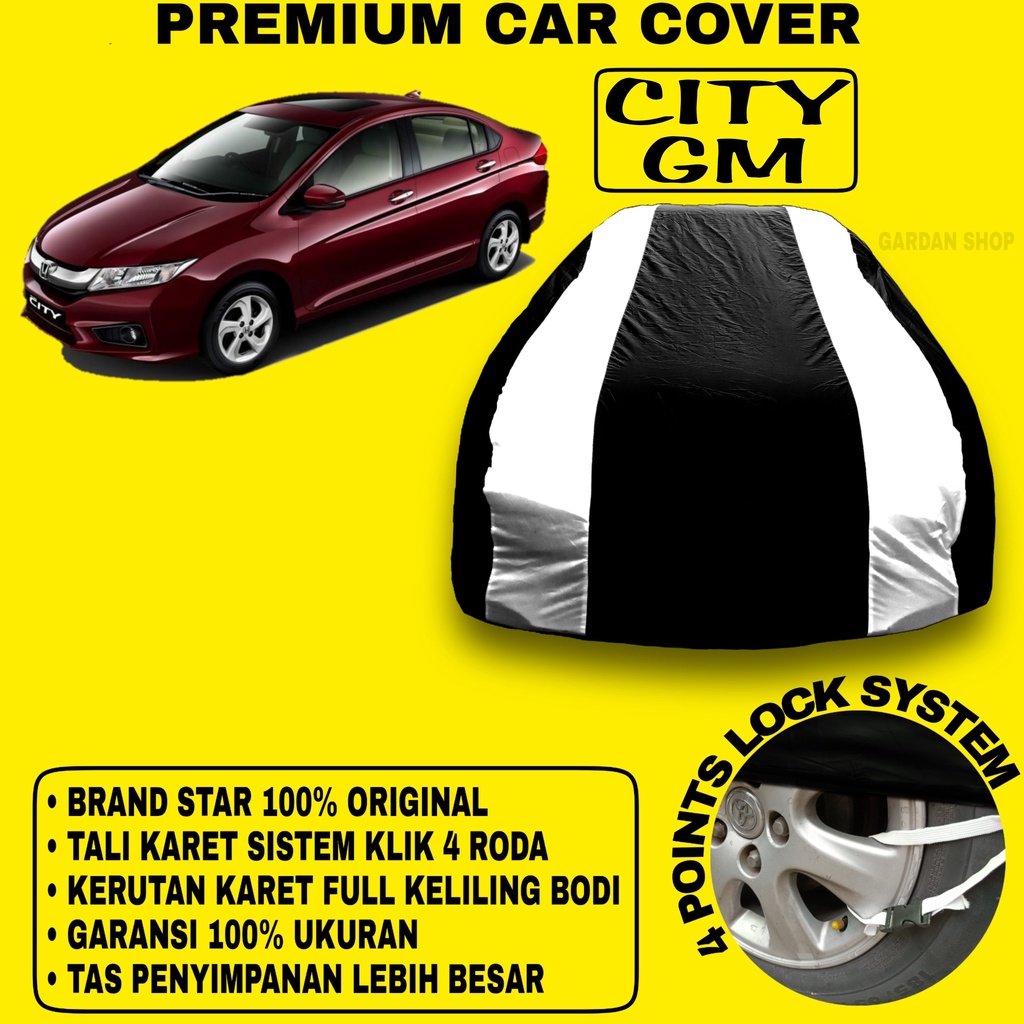 Body Cover CITY GM Sarung Strip SILVER Penutup Pelindung Bodi Mobil City Gm PREMIUM