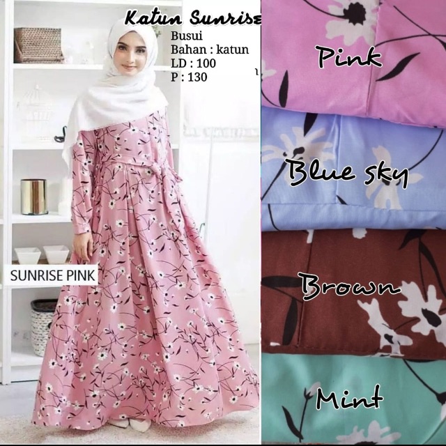 GAMIS KATUN MOTIF BUNGA