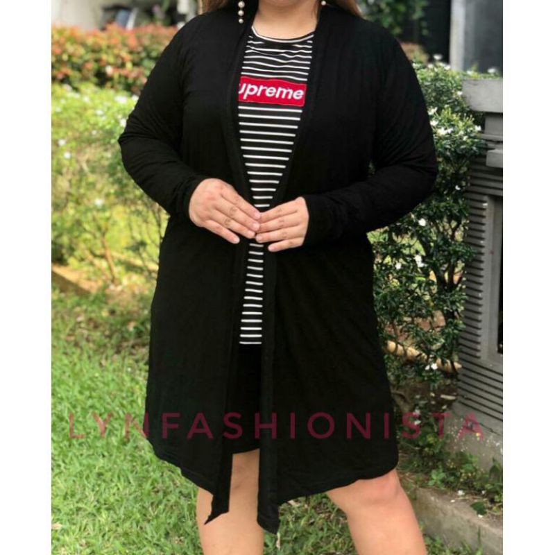 LYNFASHIONISTA-KARDIGAN WANITA PANJANG KAOS SPANDEK RAYON TEBAL ADEM MURAH/VIVIAN