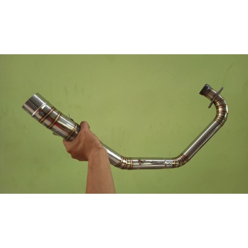 Pipa leher knalpot racing roadrace Jupiter MX king full cacing leher MX king roadrace dangak inled 5