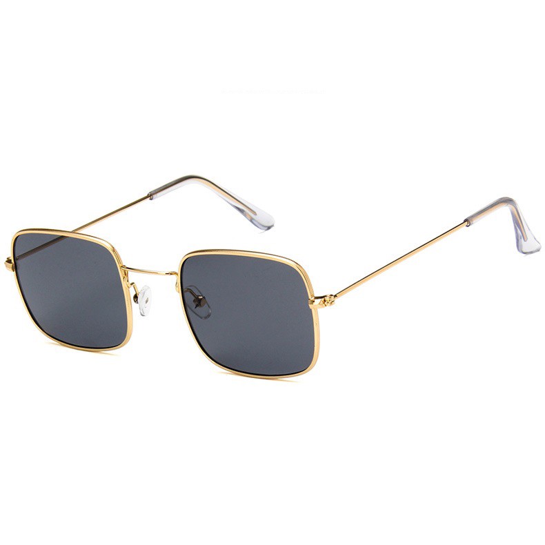 DODORY K704 Kacamata Wanita Kaca Mata Hitam Sunglasses Style Korea Fashion Pria-Gold Hitam