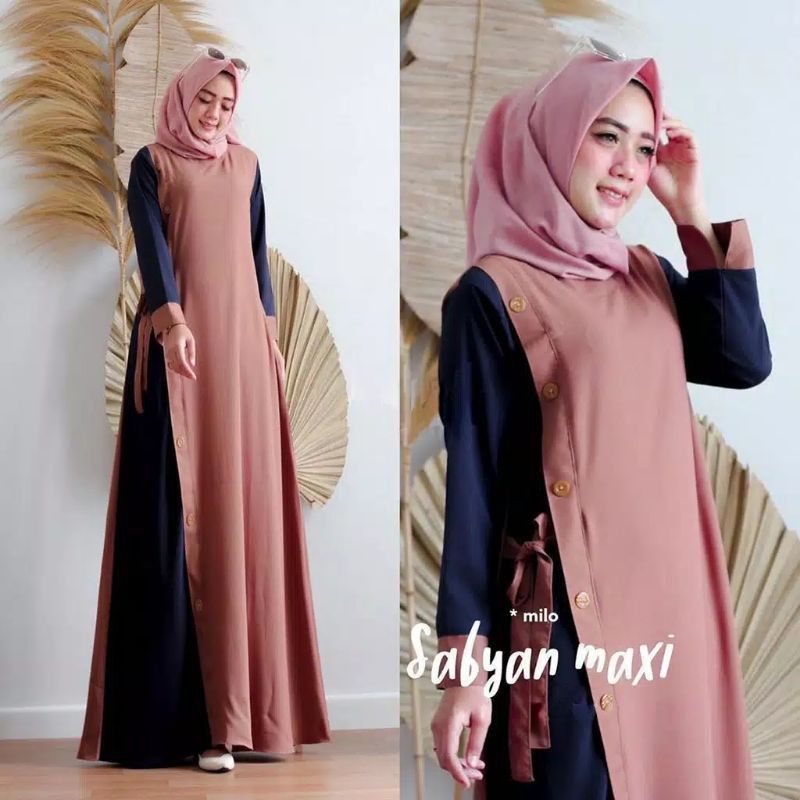 Pakaian Wanita Gamis Baju Muslim Remaja Syari Terbaru Sabyan Dress New