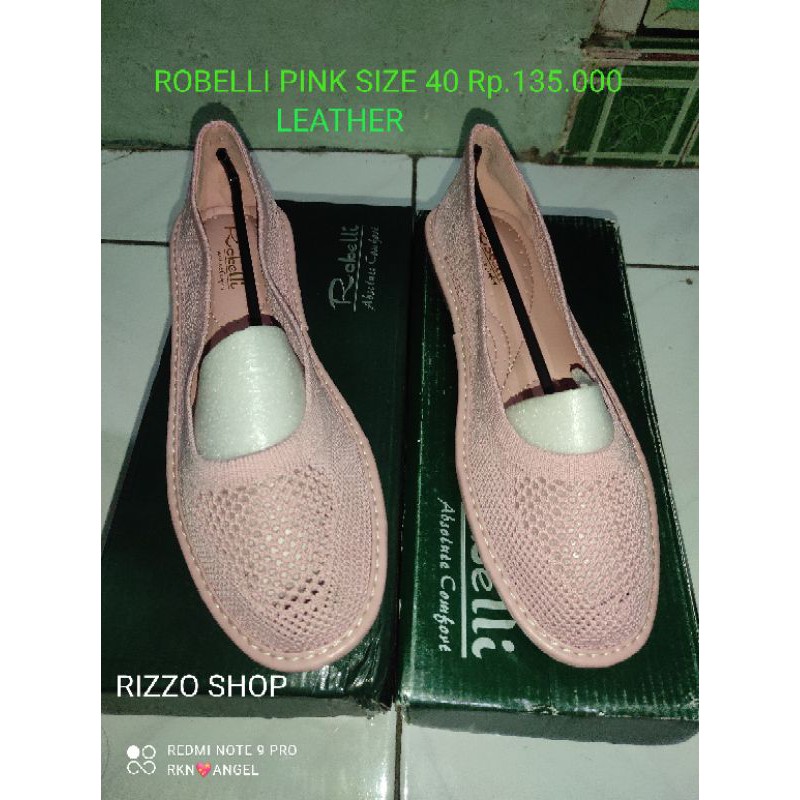 sepatu wanita Robelli size 40 pink/hijau