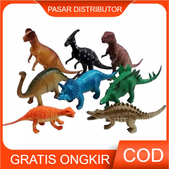 Mainan Dinosaurus Jenis Ganas Isi 8 Pcs Dinosaur World - Mainan Dino - Mainan Anak