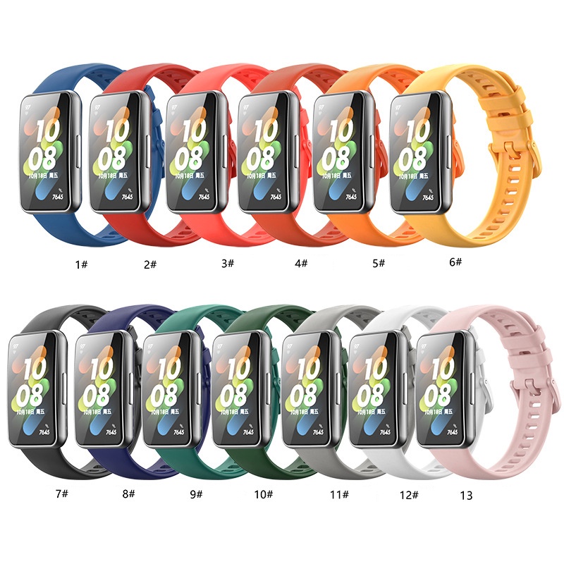 Silicone watch strap for Huawei Band 7 Original Belt sports smart bracelet Accessories Replacement Wristband Correa Bracelet for Huawei Band 7 Correa Strap