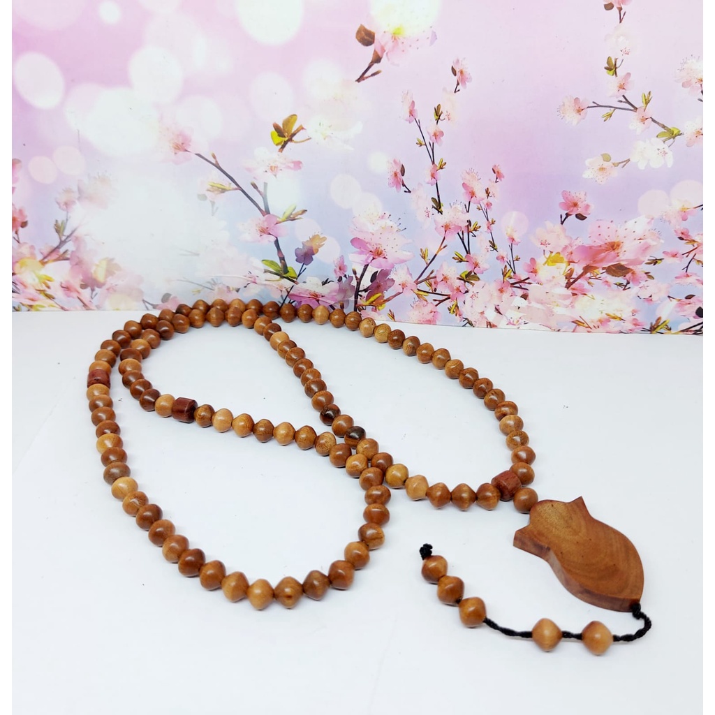 kalung tasbih kayu stigi bandul trompa
