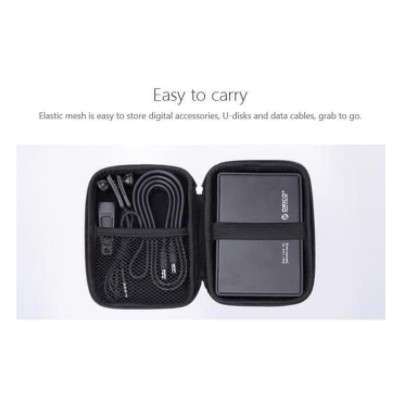 Storage bag Orico 2.5 inch EVA anti water shock for hdd ssd cable earphone otg phd-25 - Pouch hardcase universal Phd25