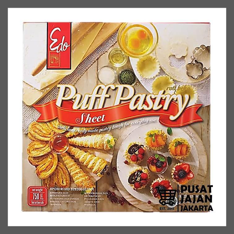 

Edo Puff Pastry Sheet 750 Gr Frozen Unbaked Lembaran Adonan Pastri