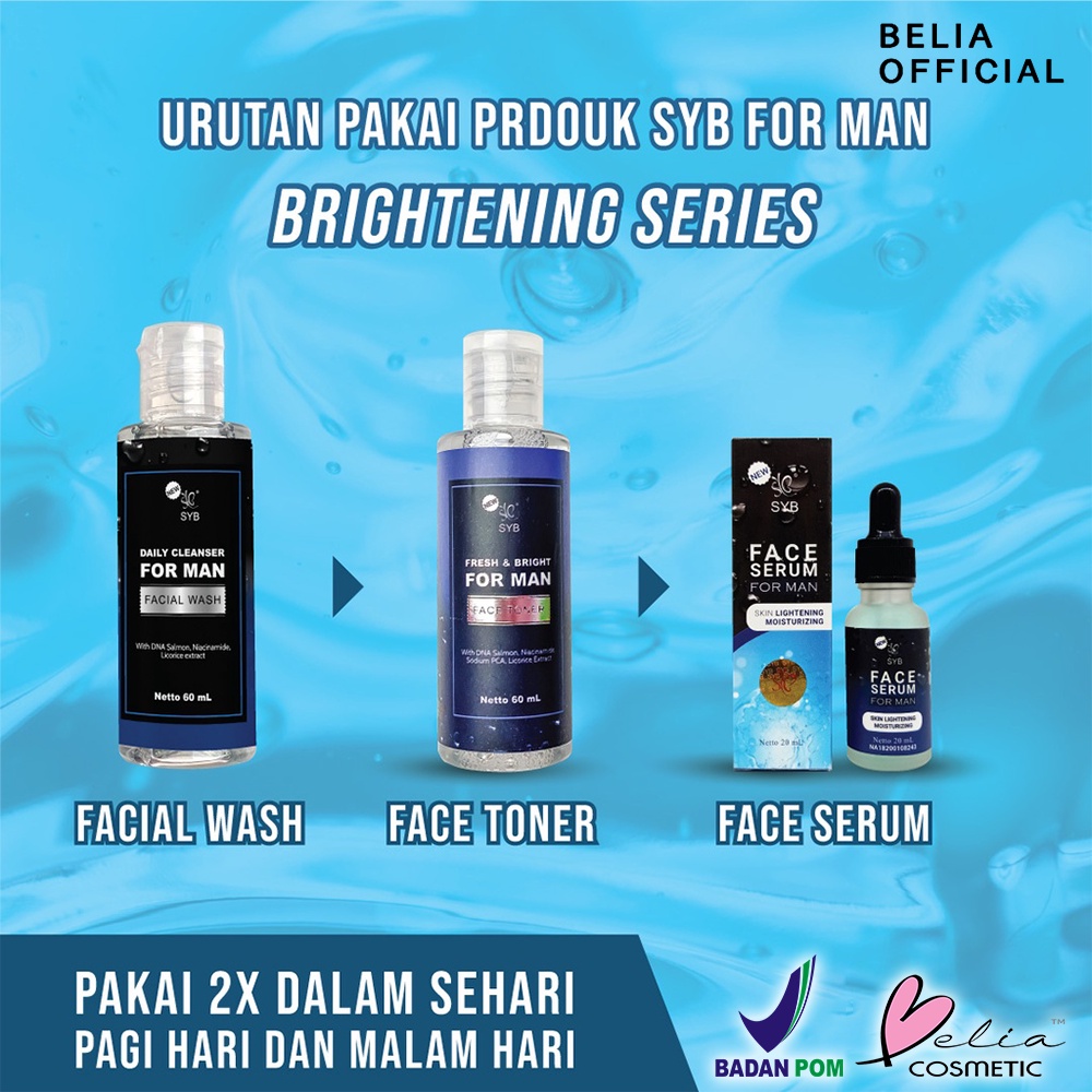 ❤ BELIA ❤ SYB Facial Wash For Man 60ml Daily &amp; Acne | Cleanser | Acne | Pembersih Wajah | BPOM