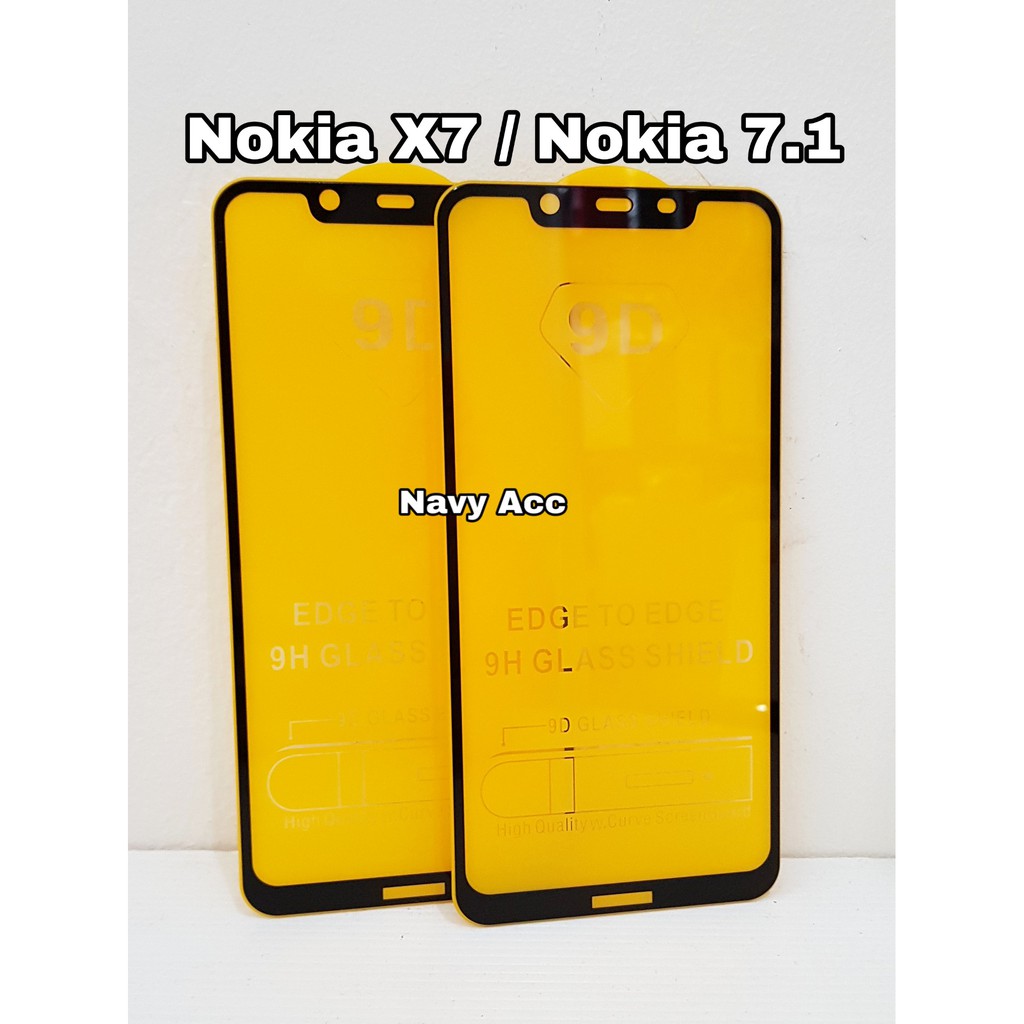 Tempered Glass Full Cover Nokia X7 - Tempered Full Nokia 7.1