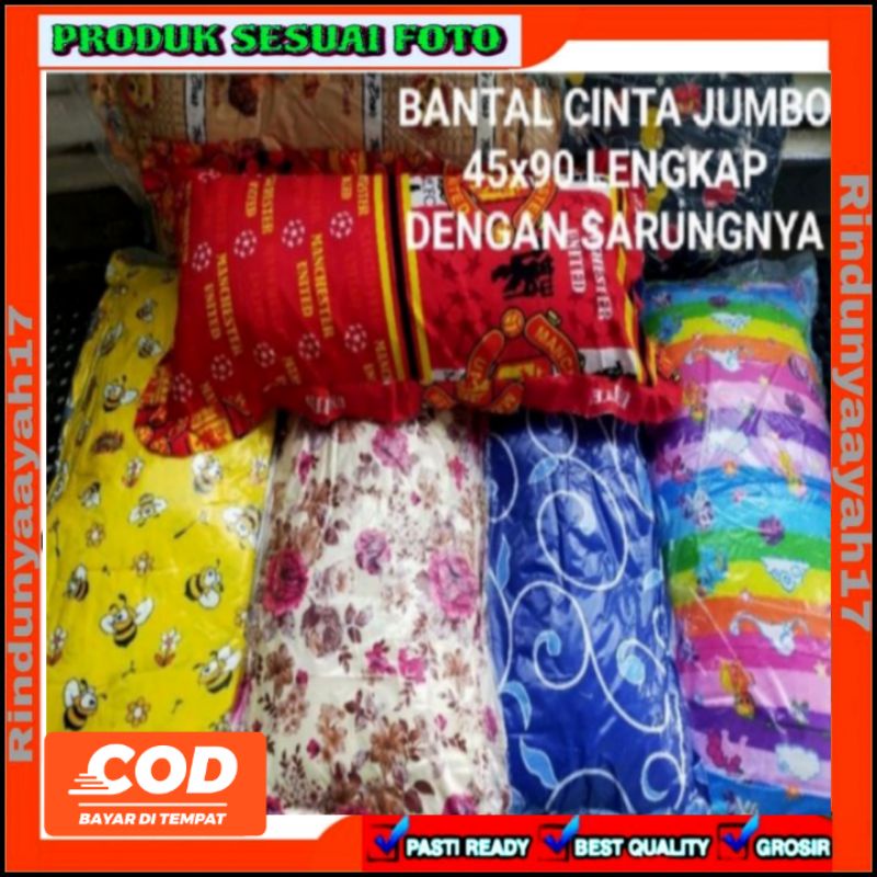 BANTAL CINTA (01) JUMBO UKURAN 45X90 PLUS SARUNGNYA