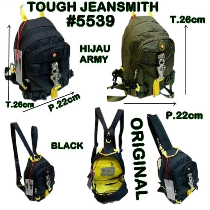 New Trend! TAS SELEMPANG PRIA TOUGH JEANSMITH 5539 TAS RANSEL PUNGGUNG PRIA