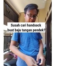 Handsock tangan panjang T shirt handsock satuan