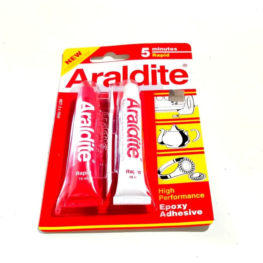 

ARALDITE MERAH 5 MENIT/LEM BESI EPOXY RAPID MINUTES ADHESIVE 30ML