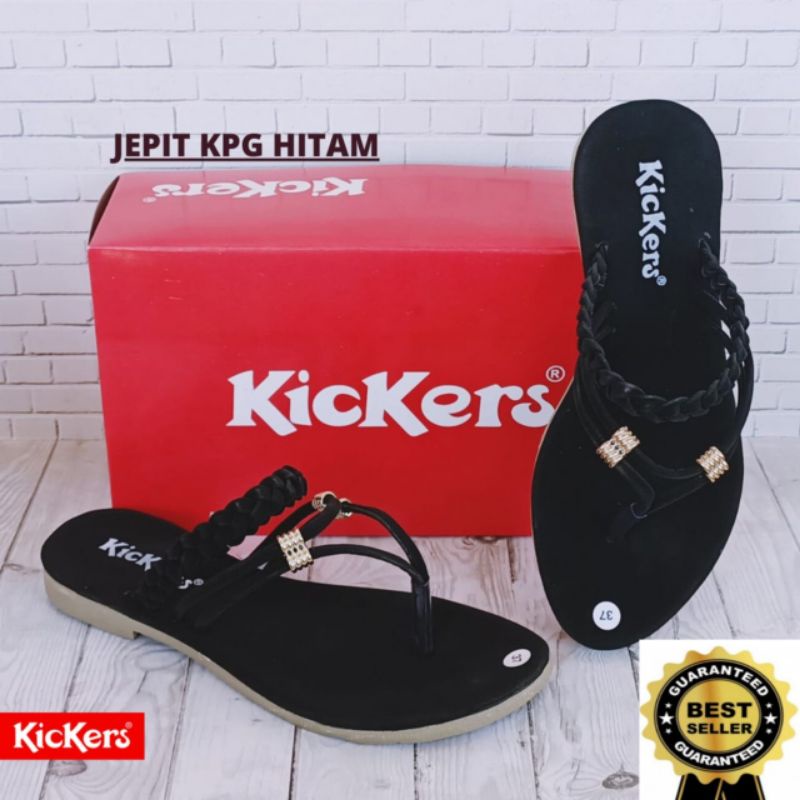 Sandal Wanita Kickres Terbaru Teplek Kepang Let Sandal Jepit Slop|Sandal flat tali-2