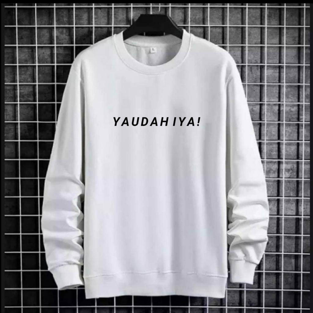 BAJU KAOS PRIA/WANITA UNISEX LENGAN TULISAN JEPANG TULISAN YAUDAH IYA / FASHION PRIA / KUALITAS BAJU BAGUS / BAJU POLOS / BAJU MURAH TERLARIS