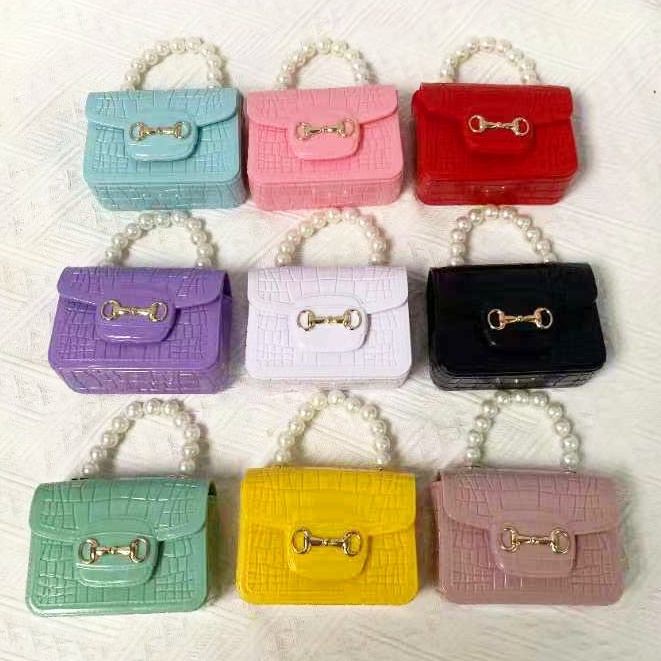 OSM JKT T5158 Tas Jelly Mutiara Motif Kulit Buaya Fashion Korea / Tas Selempang Hand Bag Wanita