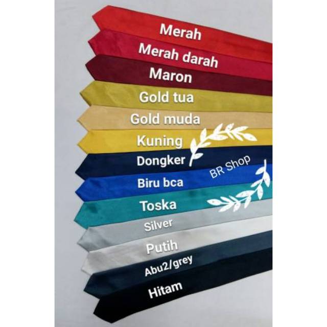 Dasi slim 2inch polos slimfit 5cm abu maron merah peach pink ungu hitam putih silver coklat orange kuning champagne mocca gold biru elektrik navy dongker hijau