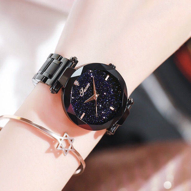 JAM TANGAN WANITA MENONTON TALI STAINLESS STEEL RANTAI WANITA  CRYSTAL KRISTAL PREMIUM  WOMEN WATCH