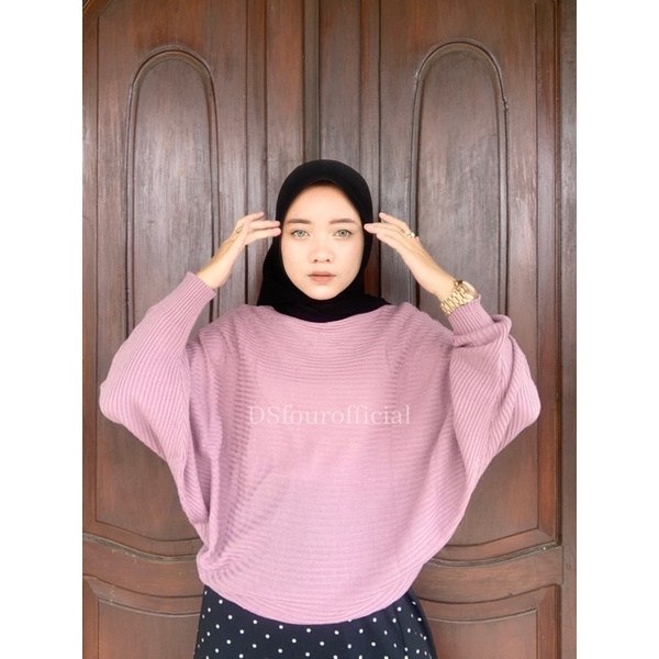 Batwing rajut premium / Lasperal batwing / sweater rajut /betwing rajut/blouse wanita rajut