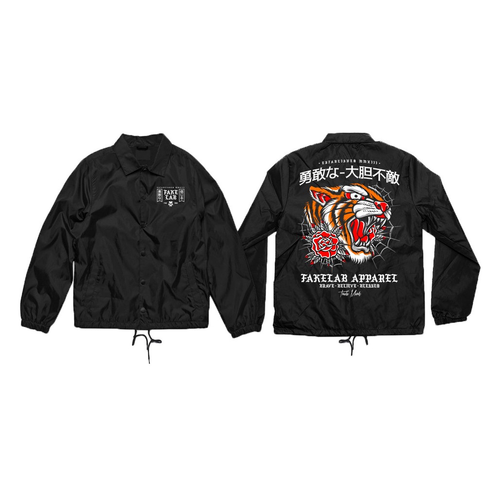 Fakelab Coach Jacket Japan Tiger / Windbreaker / Jaket / Wb / Cj Macan / Phanter / Harimau