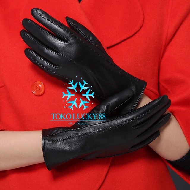 RESTOCK IMPORT MOLLAD Glove Leather Woman New Sarung tangan kulit touchscreen musim dingin lapis bulu