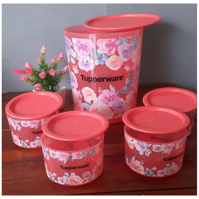 Magnolia Canister/Magnolia Canister set/Magnolia set canister/magnolia 5L/magnolia Tupperware/canist