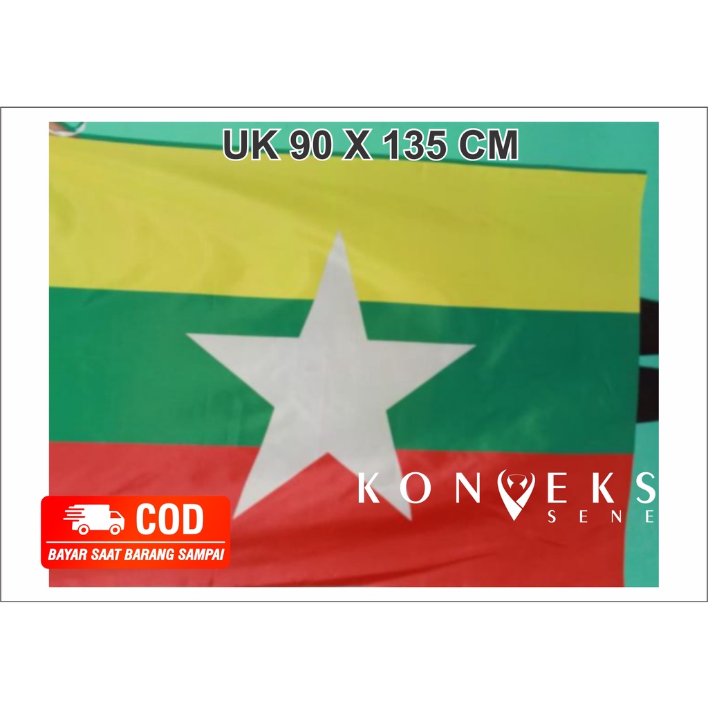 Bendera myanmar 90X135 Cm